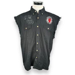 Kane‎ Hodder Jason Voorhees Signed Autographed Evil Brand Shirt Men’s XL Black